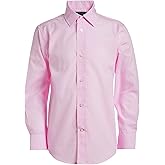 Tommy Hilfiger Boys Long Sleeve Dress Shirt, Collared Button-Down with Cuff Sleeves, Gingham