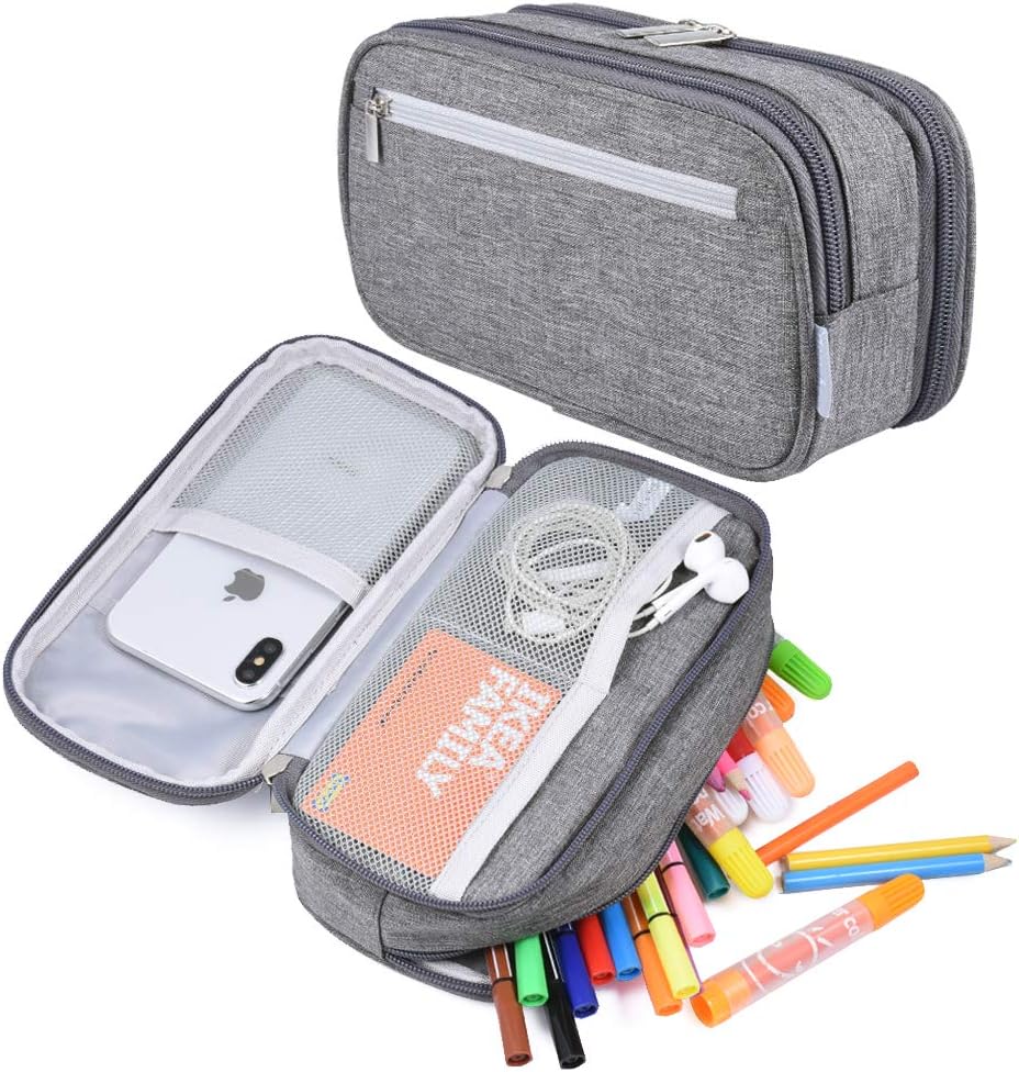 Pencil Case, Large Capacity Pen Case Pencil Bag Pouch Holder Stationery Desk Organizer with Big