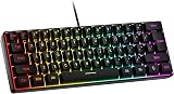 Snpurdiri 60% Wired Gaming Keyboard 61 Keys RGB Backlit QWERTY Black