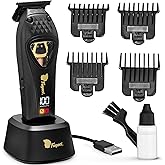Fagaci Professional Zero Gapped Trimmer for Men, High Torque Vector Motor Cordless Beard Trimmer for Men, T Liners Professional Trimmers for Barbers with DLC Blades, Zero Gap Trimmers Barber T Blade