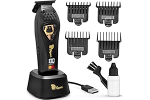 Fagaci Professional Zero Gapped Trimmer for Men, High Torque Vector Motor Cordless Beard Trimmer for Men, T Liners Professional Trimmers for Barbers with DLC Blades, Zero Gap Trimmers Barber T Blade