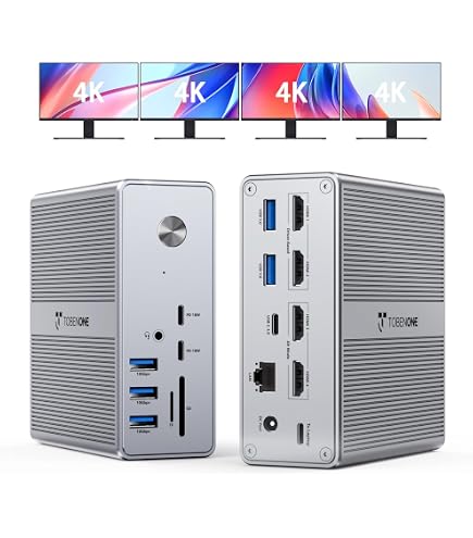 Docking Station USB C 15 In 1 Per Laptop - 3 Monitor (2 HDMI + VGA), 100W PD, Ethernet Gigabit, Porte USB 3.0, SD/TF