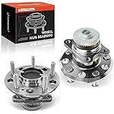 A-Premium 2 x Rear Wheel Bearing and Hub Assembly with ABS Ring & 5-Lug Compatible with Hyundai Sonata 2006-2009 & Kia Optima 2006-2010