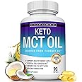 Toplux Keto MCT Oil Capsules - 3000mg Natural Pure Coconut Oil Extract Pills, Source of Energy, Easy to Digest for Men Women, 90 Softgels, Supplement