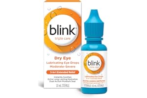 BLINK Triple Care Eye Drops for Dry Eyes, Lubricating & Hydrating, Long Lasting Relief, 10mL