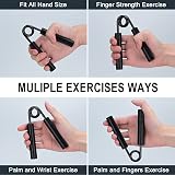 COVVY Metal Grip Strength Trainer Set 100 150 200 250 lbs Black 4pc view 4
