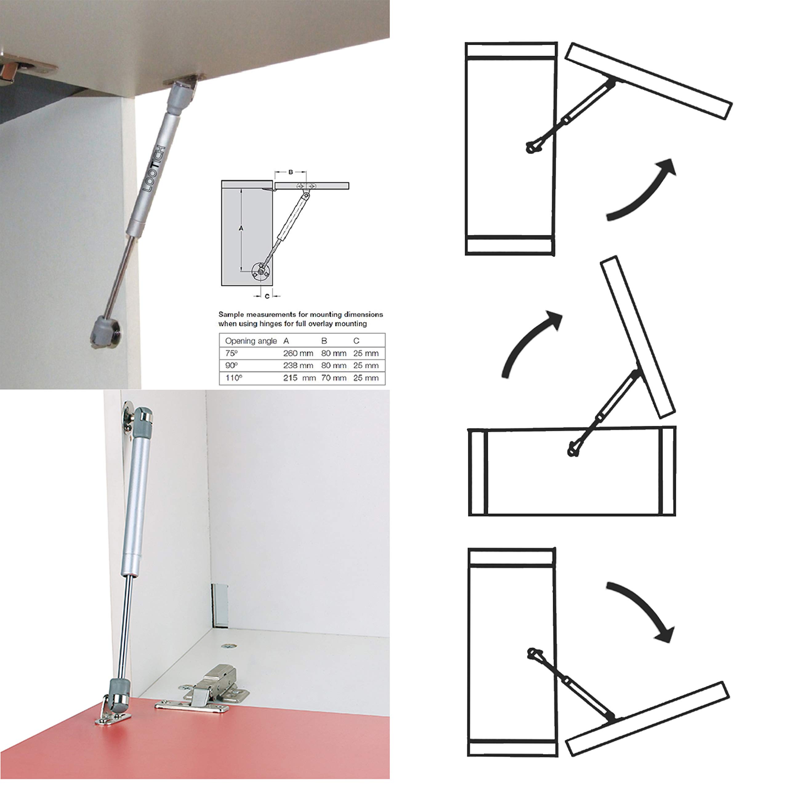 Bricolaje y herramientas LOOTICH 200N Hidráulico Amortiguador Piston de
