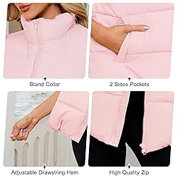 Century Star Pink Puffer Vest for Women's Outerwear