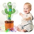 VAIZIQ Dancing Talking Cactus Toy, Talking Singing Mimicking Recording Repeating What You Say Sunny Cactus 120 English Songs Smart Toys for Baby Boys and Girls