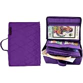Yazzii Original Craft Organizer Tote Bag - Portable Storage Bag Organizer - Multipurpose Storage Organizer for Crafts, Cosmetics &amp; Jewelry. Purple