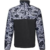Drake Waterfowl Men's Standard MST Quarter 1/4 Zip Refuge Eqwader Waterproof Windproof Breathable Resistant Outdoor Hunting Jacket, Black, X-Large