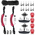 Kayak Carry Handles Kayak Accessory Kayak Scupper Plug kayak handles replacement and T-Handle with 8 Feet Bungee Cord Tri-Grip Rivet Pad Eyes Kit Kayak Parts for Lifetime,Ocean,Emotion Canoe Boat