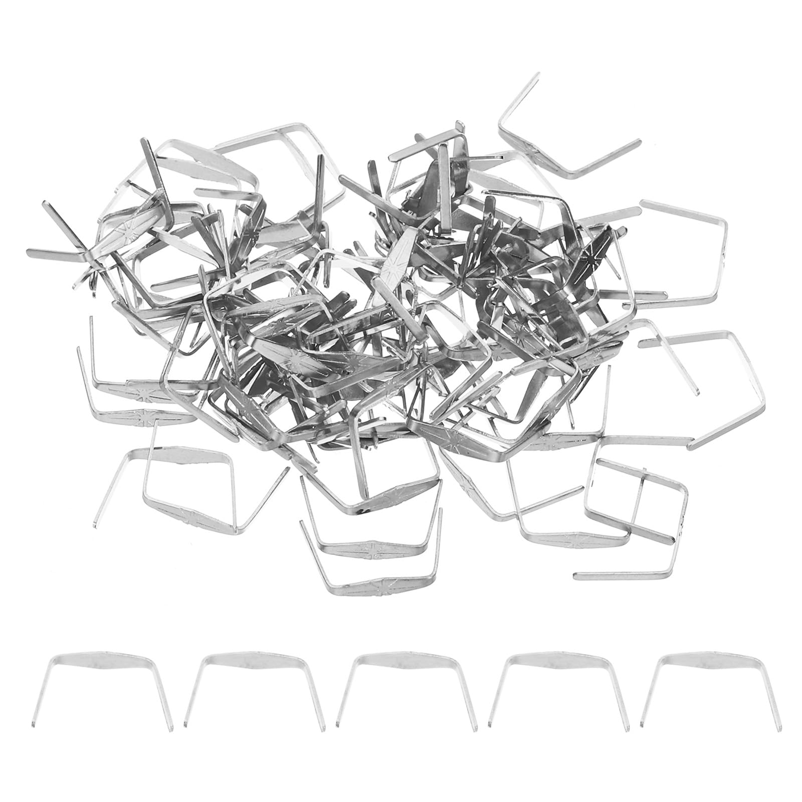 PATIKIL 10x12mm Copper Chandelier Connector Pins, 200Pcs Chandelier Crystal Clips for Fastening Crystals Parts, Chandelier Replacements, Chrome