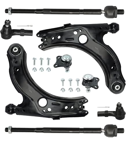 thumbnail interactive-video image 1 of 8pc Front Suspension Kit – Control Arms, Ball Joints, Tie Rods For 1999-2004 VW Jetta 1 of 2