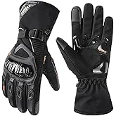 Heyjieyu Waterproof Winter Motorcycle Gloves Touchscreen Warm Gloves Cold Weather Protective Gear for Motorbike Dirt Bike ATV Snowmobile Riding Cycling
