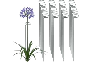 Thealyn 36 Inch 20 Packs Plant Support Stake Garden Single stemmed Plant Support Hoops Plant Prop for Flowers Orchid Tomatoes Peony Lily Rose Gladiolus (36 inch)