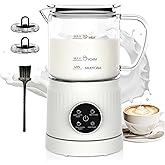 Casimhu 4-in-1 Milk Frother, Electric Milk Frother and Steamer with LED Touch Screen, Non-stick Bottom, Milk Warmer 13.52oz f