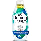 Downy Rinse Laundry Odor Remover, Cool Cotton Scent, 48 fl oz, Fabric Softener And Laundry Odor Removal Rinse, Fights Odors At The Source, HE Compatible