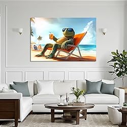 Sea Turtle Wall Art Bathroom Wall Decor Funny Sea