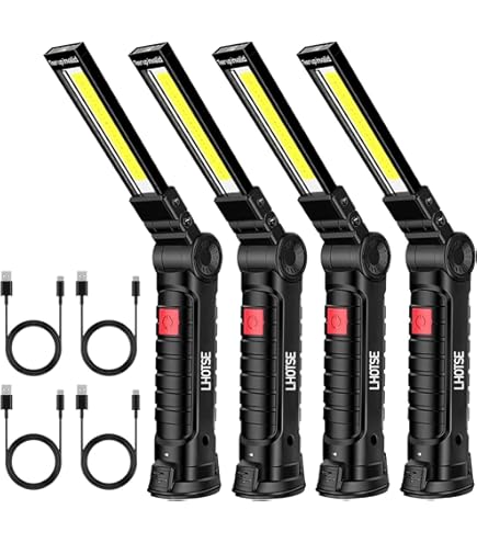 LOCONHA Magnetic Pickup Tool With LED Lights - Telescoping Flashlight, 7-22 Inch, Gift For Men, Handymen