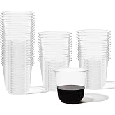 TOSSWARE NATURAL Arc - Plant Based Clear Cold Cups 12 oz - Plastic Alternative for Parties, Bachelorettes, Weddings - Recyclable - Set of 50