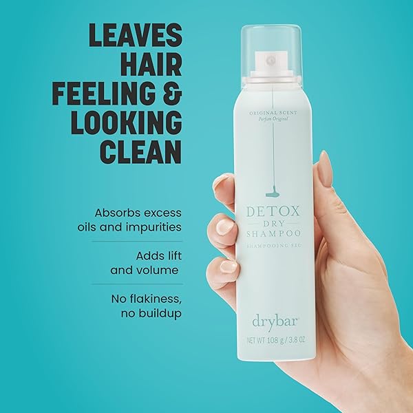 DRYBAR DETOX DRY SHAMPOO ORIGINAL SCENT – FULL SIZE | ABSORBS EXCESS OIL, LEAVES HAIR LOOKING AND FEELING CLEAN & REFRESHED WITH EXTRA VOLUME, ALL HAIR TYPES