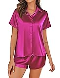 Ekouaer Valentines Pajamas Set for Women Satin