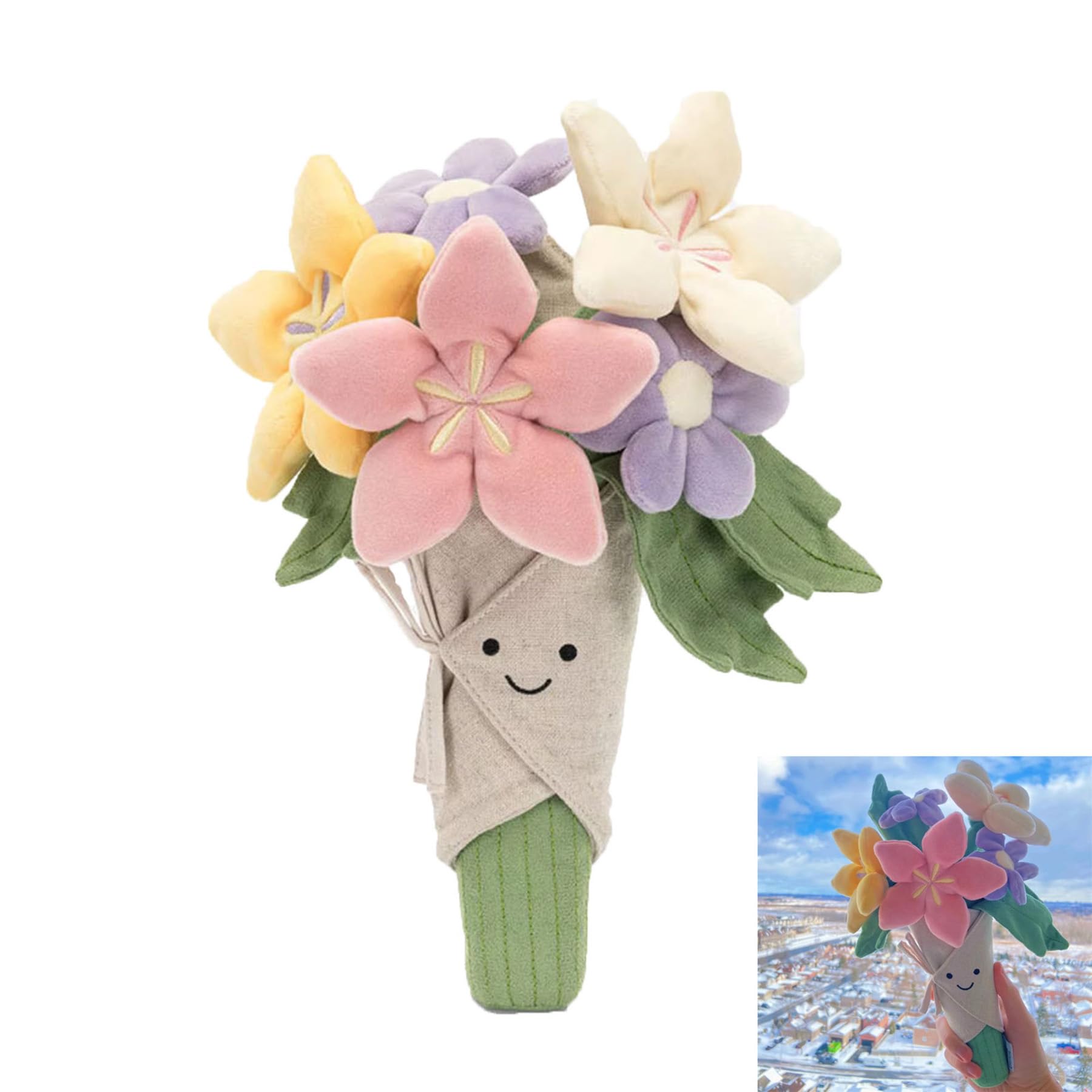 Photo 1 of QYN Stuffed Flower Plush Bouquet Flowers Decor Funny Gifts for Women Friends