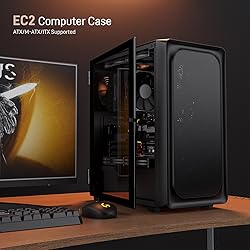 DARKROCK EC2 Black ATX Mid Tower PC Case, Type-C