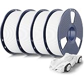 SUNLU High Speed PETG Filament 1.75mm, White, 4KG Bundle, 4-Pack | 30 - 600mm/s Print Range, 3D Printer Filament Bundle, Rapid PETG, Matte Finish, Fit Most FDM Printers, Bambu Labs Printer etc