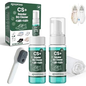 RDGDFONG Shoes Cleaner, 10.14fl.oz Sneaker Cleaner Foam for Removing Stains and Dirt, Shoe Cleaning Kit for White Shoes, Leat