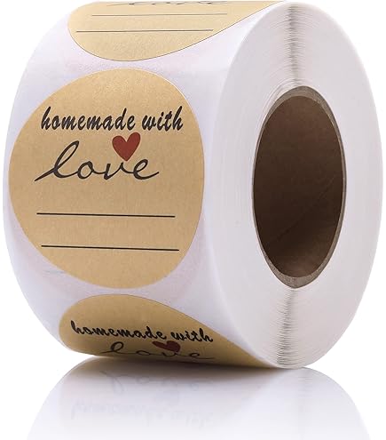 thumbnail image 2 of  : 1000PCS Homemade With Love Stickers,1 Inch Small Round... 2 of 10