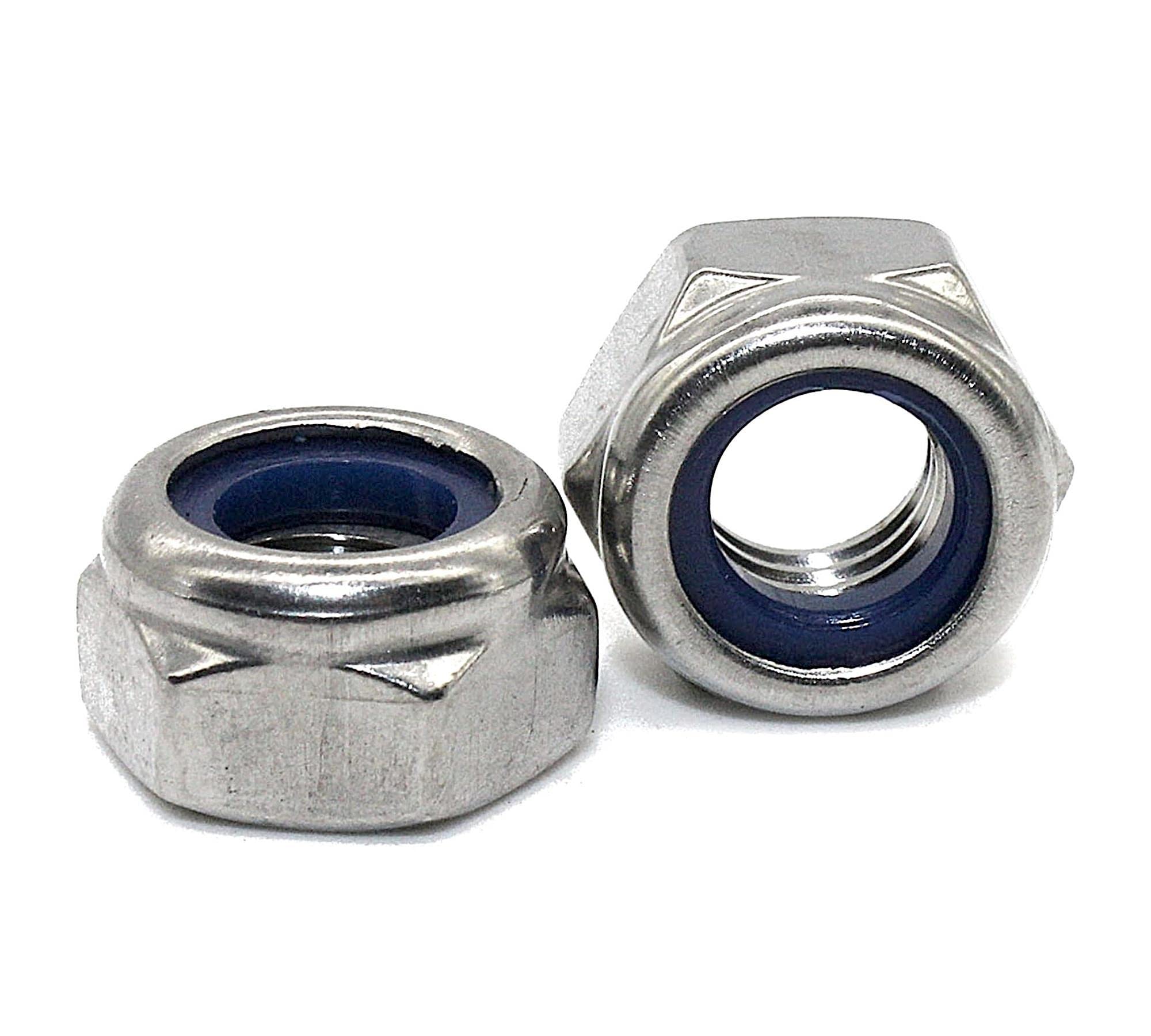 DOJA Barcelona | 25 Pieces M14 Brake Nut | 14mm Galvanised Steel DIN 985 Hex Nut with Nylon Insert for Locking — image 1