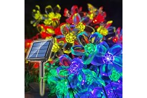 LAIRTPOW Solar String Flower Lights Waterproof IP65 for Outdoor Decor Party Garden Yard Home Wedding Christmas Halloween Holiday Tree Decoration Lighting