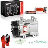 A-Premium Air Conditioner AC Compressor with Clutch | Compatible with Ford F-250 1990-1996, F-350 1993-1997, F-Super Duty &amp; More