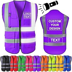 Custom Safety Vest for Men Personalized High