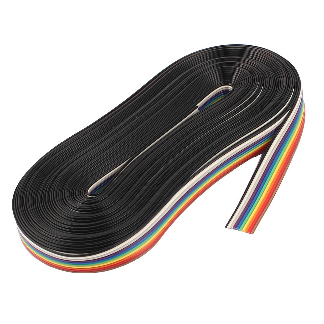 sourcing map 10M 10Pin Rainbow Color Flat Ribbon Cable Jumper Wire
