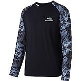 BASSDASH UPF 50 Fishing Tee for Men Camo Long Sleeve Shirt Quick Dry Sweatshirts