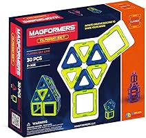 Magformers Classic (30-pieces) Set Magnetic    Building      Blocks, Educational  Magnetic    Tiles Kit , Magnetic    Construction  STEM Toy Set