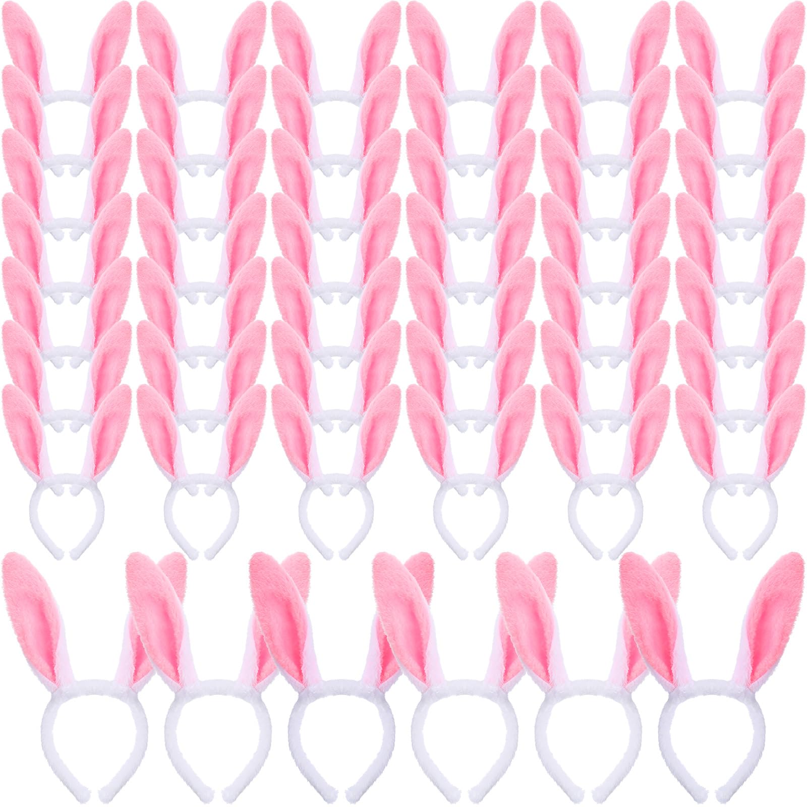 Photo 1 of Sanwuta 48 Pcs Easter Bunny Ears Cute Rabbit Plush Headbands for Kid Adults Easter Party Decoration Birthday Party Favors
