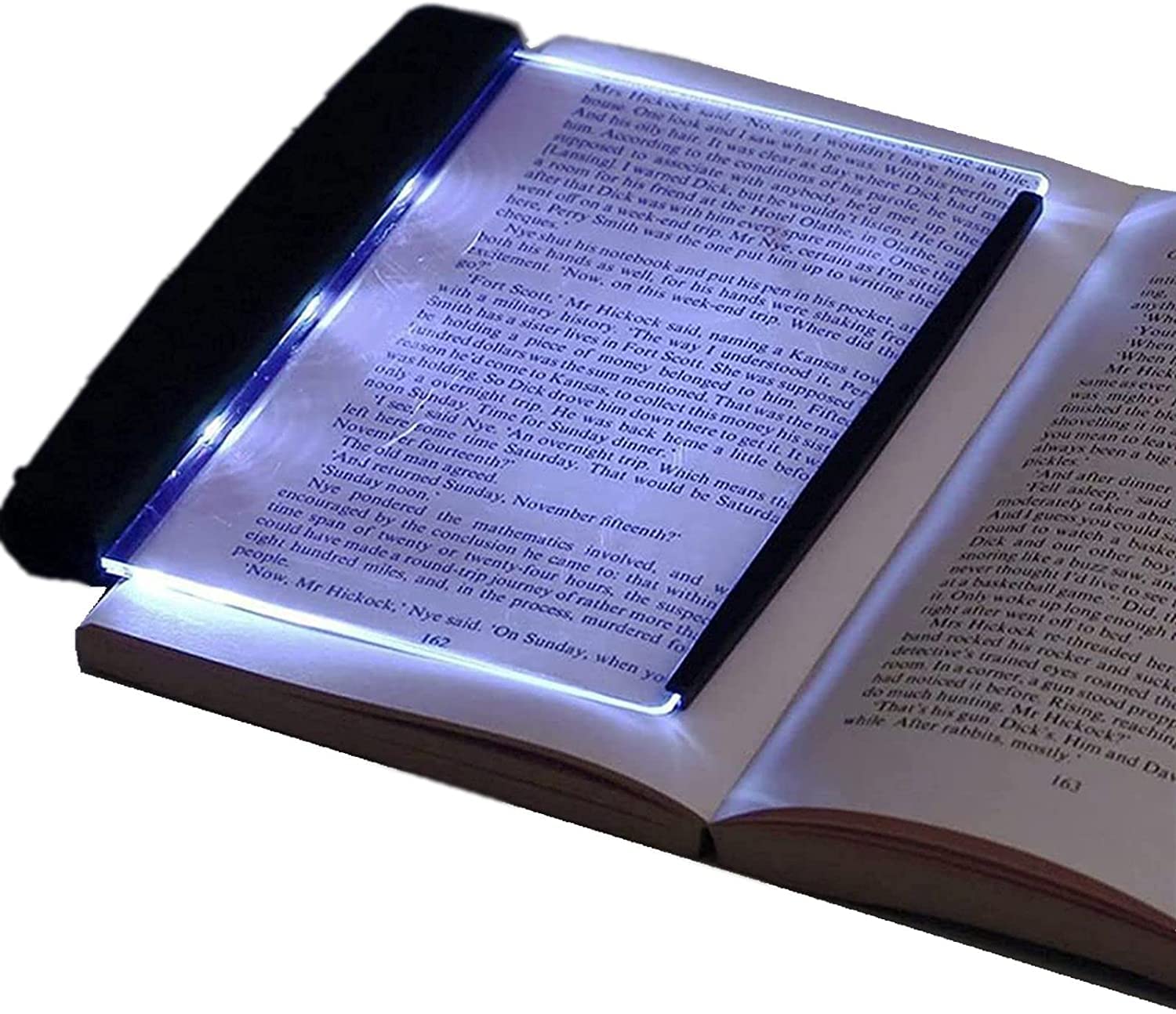 Yosoo Health Gear Book Light LED Reading Light Night Light Lightwedge Book Light Eye Reading Lamp Page Glow Bright Light LED Paperback Book Light for Night Reading