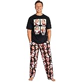 Disney Men Pyjamas Set Nightwear T-Shirt & Bottoms PJs Grumpy Lounge Set for Men and Teenagers S-3XL - Gifts for Him