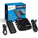 ClearClick AV to HDMI Converter 3.0 (Third Generation) - 1080P RCA or S-Video to HDMI Upscaler - with Remote Control for Image Adjustment - VHS, VCR, Camcorder, DVD, TV, Gaming Systems, PAL, NTSC
