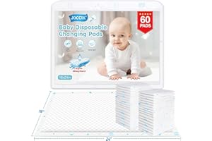JOCCIK Disposable Changing Pads for Baby 15% Thicker Super Absorbent 60 Pack Large Baby Underpads Ultra Soft 18x24in