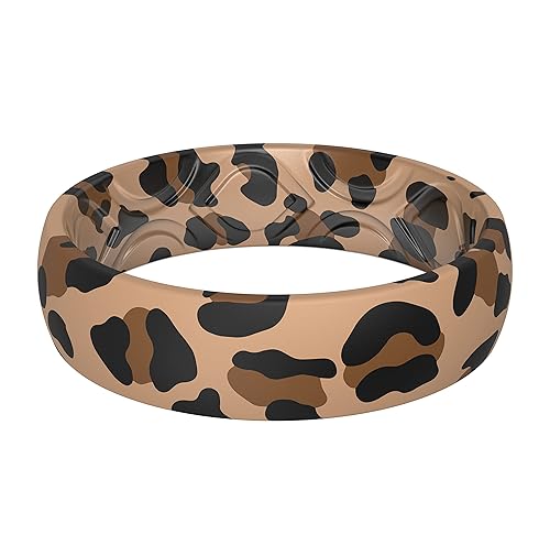 ThunderFit Silicone Wedding Bands for Women, Breathable Printed - Main Image