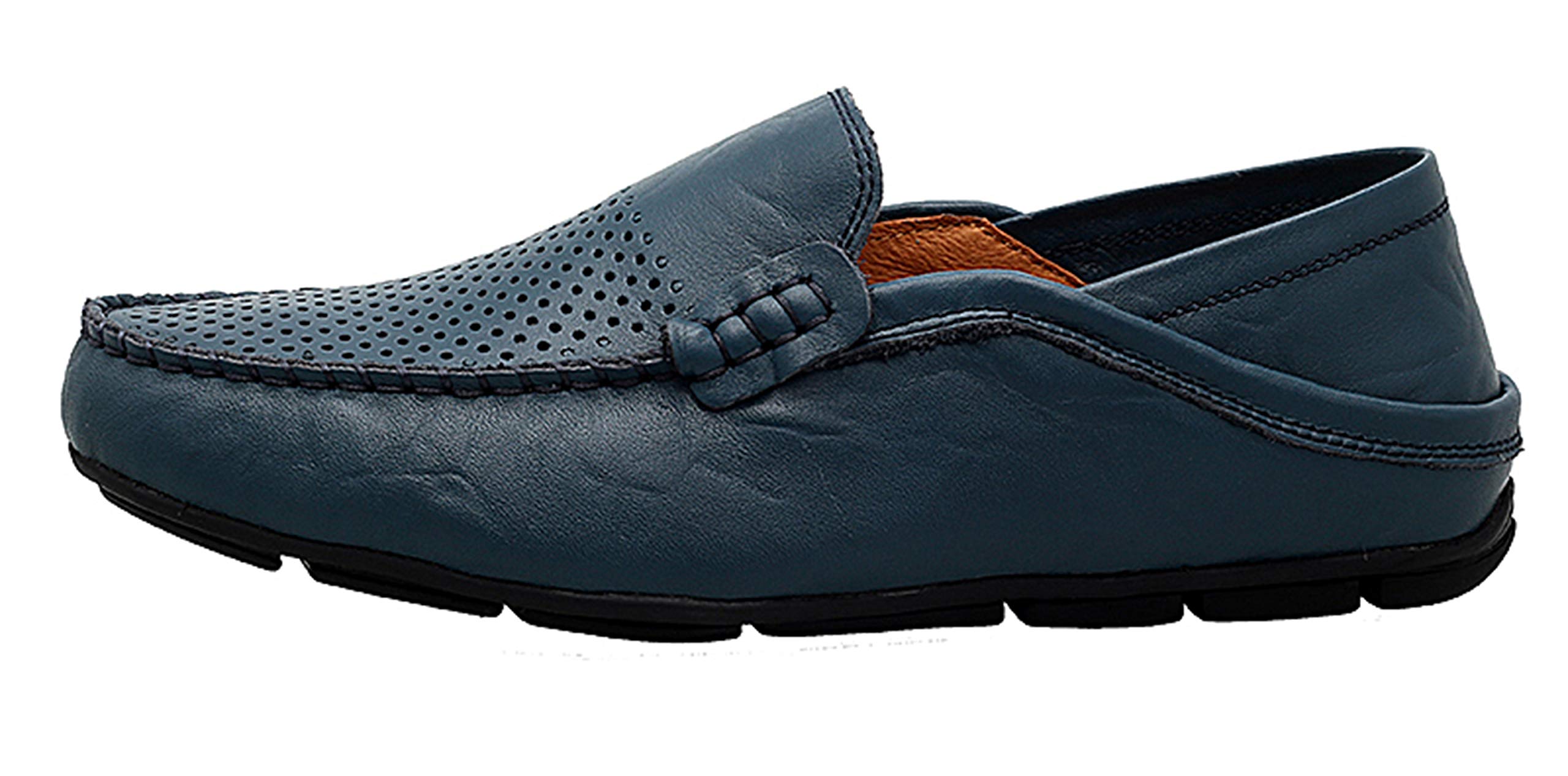 Go Tour Men's Premium Genuine Leather Casual Slip on Loafers Breathable Driving Shoes Fashion Slipper