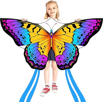 HONBO Butterfly Kite 55 x 28 Large Easy Fly Kids Adults Rainbow Kite