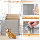 Wodondog Retractable Stair Gate 150cm Wide Grey One Hand Op view 6