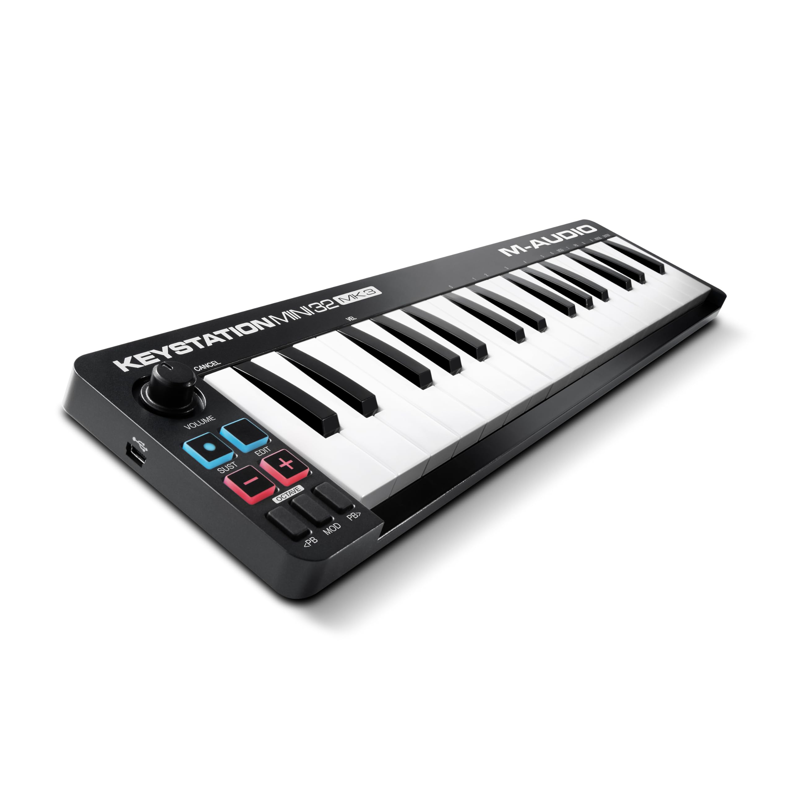 M-AUDIO Keystation Mini 32 MK3 USB MIDI Keyboard Controller with 32 Velocity Sensitive Mini Keys and Recording Software Included