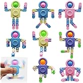 8 Pack Pop Fidget Spinner, Deformable Fidget Spinners for Kids, Wacky Tracks Fidget Toys, DIY Chain Robot Fingertip Toy for G